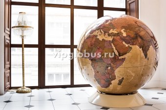 Политический глобус Земли "Антик" в стиле ретро на подставке из пластика, d=130 см