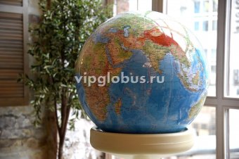 Физический напольный глобус Земли на подставке из пластика, d=64 см