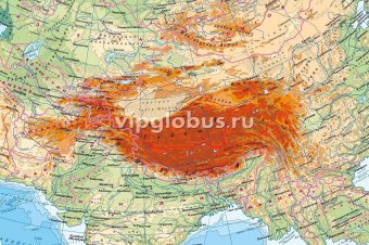 Физический напольный глобус Земли на подставке из пластика, d=64 см