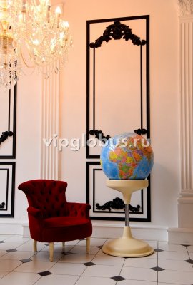 Политический напольный глобус Земли на подставке из пластика, d=64 см