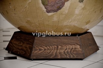 Политический глобус Земли "Антик" в стиле ретро на подставке из дерева, d=130 см