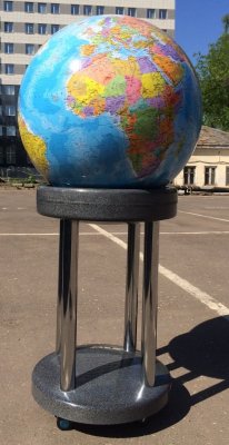 Политический глобус Земли на подставке-тумбе из пластика, d=64 см