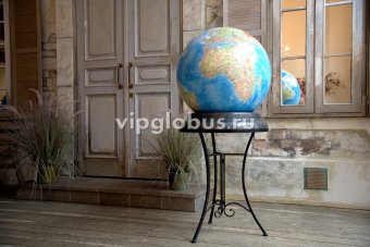 Физический глобус Земли на настольной подставке из пластика, d=64 см