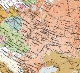 Физический глобус Земли "Антик" в стиле ретро на резной подставке из дерева, d=64 см