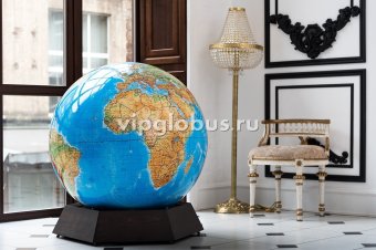 Физический глобус Земли на подставке из дерева, d=95 см