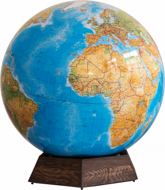 Физический глобус Земли на деревянной подставке VIPGlobus d=130 см
