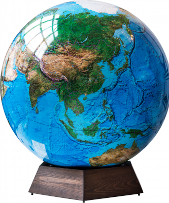 Физический глобус Земли "Вид из Космоса" на подставке из дерева VIPGlobus d=130 см