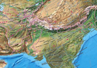 Глобус Вид Земли из Космоса d=64 см с подставкой на колесиках