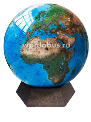Глобус Земли "Вид из Космоса" на подставке из дерева, d=64 см