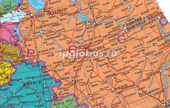 Политический глобус Земли на подставке из дерева, d=64 см