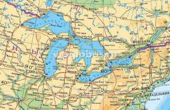 Физический глобус Земли на подставке из дерева, d=64 см