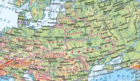 Физический глобус Земли на подставке-тумбе из пластика, d=64 см