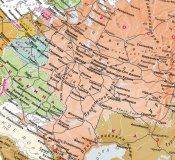 Политический глобус Земли "Антик" в стиле ретро на подставке-тумбе из пластика, d=64 см