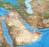 Физический глобус Земли "Вид из Космоса" на напольной подставке с полкой, d=64 см