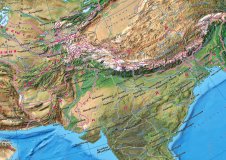 Физический глобус Земли "Вид из Космоса" на напольной подставке с полкой, d=64 см