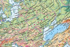 Физический глобус Земли на напольной подставке с полкой, d=64 см