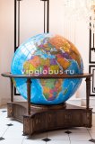 Политический глобус Земли на высокой подставке из дерева, d=130 см