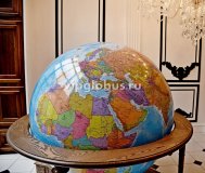 Политический глобус Земли на высокой подставке из дерева, d=130 см