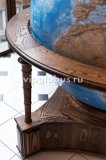 Физический глобус Земли "Антик" в стиле ретро на высокой подставке из дерева, d=130 см