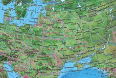 Глобус Вид Земли из Космоса d=64 см с подставкой на колесиках