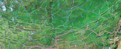 Глобус Земли "Вид из Космоса" на подставке из дерева, d=64 см