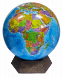 Политический глобус Земли на подставке из дерева, d=64 см
