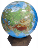 Физический глобус Земли на подставке из дерева, d=64 см